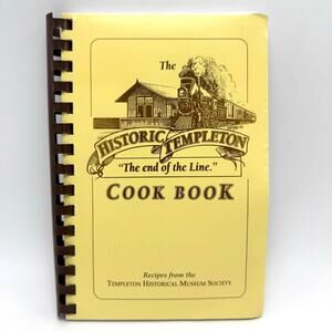 Templeton California Cookbook Vintage 90s Historical Museum Community Recipes